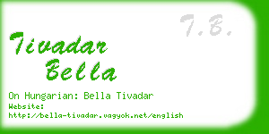 tivadar bella business card